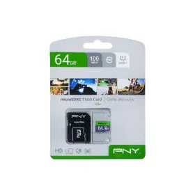 Carte Mémoire Micro SD avec Adaptateur PNY P-SDUX64U185GW-GE 64 GB de PNY, Cartes mémoire - Réf : S5629057, Prix : 7,44 €, Re...