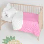 Bedspread (quilt) HappyFriday Basic Kids Arista Pink 100 x 130 cm by HappyFriday, Patchwork Quilts & Coverlets - Ref: D161106...