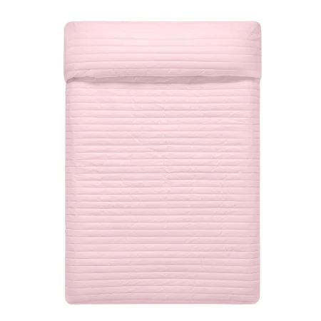 Reversible Bedspread HappyFriday Basic Dash Pink Navy Blue 270 x 260 cm by HappyFriday, Blankets and bedcovers - Ref: D161108...