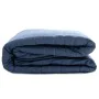 Reversible Bedspread HappyFriday Basic Dash White Navy Blue 270 x 260 cm by HappyFriday, Blankets and bedcovers - Ref: D16110...