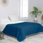 Reversible Bedspread HappyFriday Basic Dash White Navy Blue 270 x 260 cm by HappyFriday, Blankets and bedcovers - Ref: D16110...