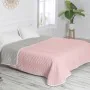 Reversible Bedspread HappyFriday Basic Arista Grey Light Pink 250 x 260 cm by HappyFriday, Blankets and bedcovers - Ref: D161...