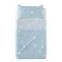 Jeu de draps HappyFriday Basic Kids Little star Bleu Lit de bébé 2 Pièces de HappyFriday, Linge de lit pour berceaux - Réf : ...