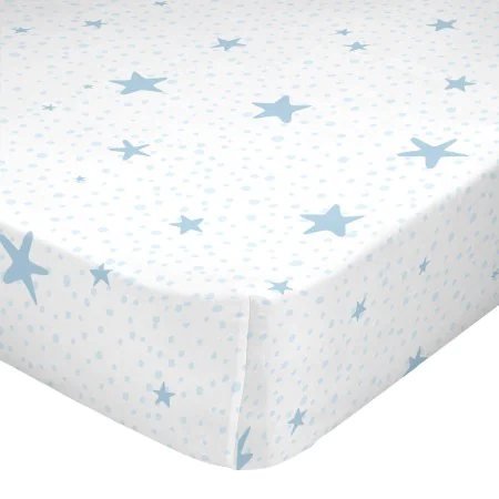 Lenzuolo con angoli HappyFriday BASIC KIDS Azzurro 105 x 200 x 32 cm di HappyFriday, Lenzuola e federe per cuscino - Rif: D16...