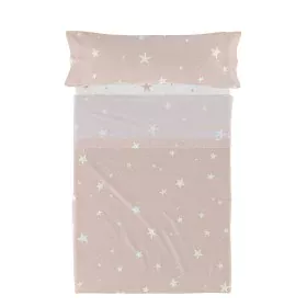 Jeu de draps HappyFriday Basic Kids Little star Rose Lit 1 persone 2 Pièces de HappyFriday, Draps et taies d'oreiller - Réf :...