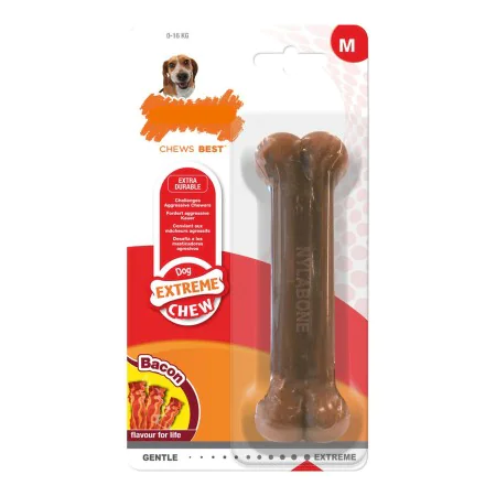 Dog chewing toy Nylabone Dura Chew Bacon Size M Nylon by Nylabone, Biting toys - Ref: S6100994, Price: 8,47 €, Discount: %