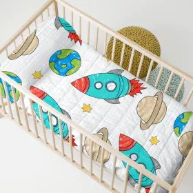 Bedspread (quilt) HappyFriday MR FOX Multicolour 100 x 130 cm Baby Crib by HappyFriday, Blankets and bedcovers - Ref: D161126...