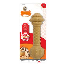 Dog chewing toy Nylabone Extreme Chew Barbell Nylon Peanut butter by Nylabone, Biting toys - Ref: S6101443, Price: 16,03 €, D...