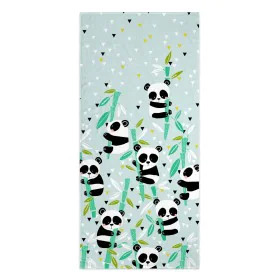 Telo da bagno HappyFriday Moshi Moshi Panda Garden Blue Multicolore 70 x 150 cm di HappyFriday, Asciugamani - Rif: D1611319, ...