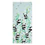 Bath towel HappyFriday Moshi Moshi Panda Garden Blue Multicolour 70 x 150 cm by HappyFriday, Children's Bath Towels - Ref: D1...