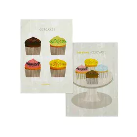 Pano de Cozinha HappyFriday Cupcakes Multicolor 70 x 50 cm (2 Unidades) de HappyFriday, Panos e toalhas de cozinha - Ref: D16...