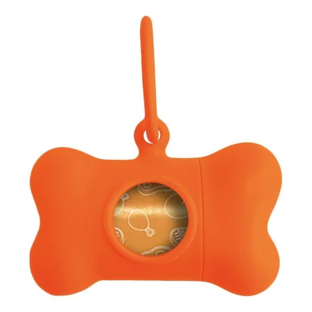 Dispenser di Buste per Animali Domestici United Pets Bon Ton Neon Cane Arancio (8 x 4,2 x 5 cm) di United Pets, Sacchi e racc...