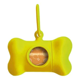 Dispensador de Sacos para Cães United Pets Bon Ton Neon Cão Amarelo (8 x 4,2 x 5 cm) de United Pets, Sacos para apanhar excre...