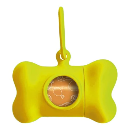 Pet Bag Dispenser United Pets Bon Ton Neon Dog Yellow (8 x 4,2 x 5 cm) by United Pets, Bags and excrement collectors - Ref: S...