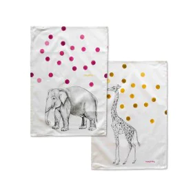 Kitchen Cloth HappyFriday Savanna Multicolour 70 x 50 cm (2 Units) by HappyFriday, Dish Cloth & Towels - Ref: D1611347, Price...