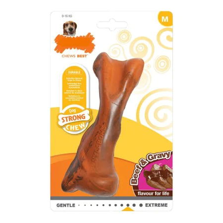 Giocattolo da mordere per cani Nylabone Strong Chew Salsa Carne Gomma Taglia M di Nylabone, Giocattoli da mordere - Rif: S610...