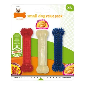 Beißring für Hunde Nylabone Value Pack Bacon S Huhn Thermoplastischer Kunststoff (3 pcs) von Nylabone, Beißspielzeuge - Ref: ...