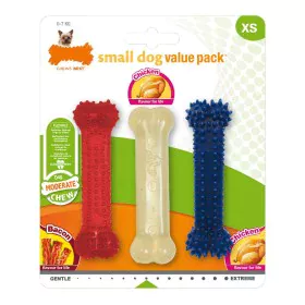 Mordedor de perro Nylabone Value Pack Bacon Talla S Pollo Termoplástico (3 pcs) de Nylabone, Juguetes para morder - Ref: S610...