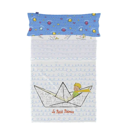 Set di Lenzuola HappyFriday Le Petit Prince Navire Multicolore Singolo 2 Pezzi di HappyFriday, Biancheria da letto per culle ...