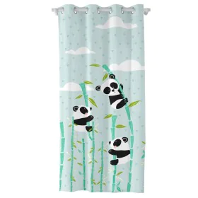 Curtain HappyFriday Moshi Moshi Panda Garden Blue 140 x 265 cm by HappyFriday, Curtains - Ref: D1611644, Price: 27,10 €, Disc...