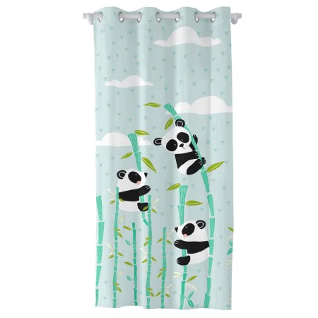 Curtain HappyFriday Moshi Moshi Panda Garden Blue 140 x 265 cm by HappyFriday, Curtains - Ref: D1611644, Price: 28,91 €, Disc...