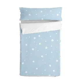 Capa de Edredão com Enchimento HappyFriday Basic Little Star Azul 105 x 200 cm de HappyFriday, Sacos-cama - Ref: D1611669, Pr...