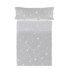 Set di Lenzuola HappyFriday Basic Kids Little star Grigio Singolo 2 Pezzi di HappyFriday, Lenzuola e federe per cuscino - Rif...