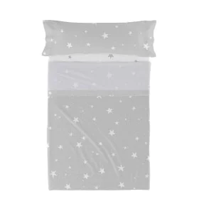 Set di Lenzuola HappyFriday Basic Kids Little star Grigio Singolo 180 x 270 cm 2 Pezzi di HappyFriday, Lenzuola e federe per ...