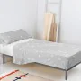 Bedding set HappyFriday Basic Kids Little star Grey Single 180 x 270 cm 2 Pieces by HappyFriday, Sheets and pillowcases - Ref...