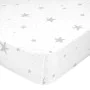 Drap housse HappyFriday BASIC KIDS Blanc Gris 70 x 140 x 14 cm Etoiles de HappyFriday, Draps et taies d'oreiller - Réf : D161...