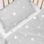 Conjunto de Lençóis HappyFriday Basic Kids Little star Cinzento Berço de Bebé 2 Peças de HappyFriday, Roupa de cama para berç...