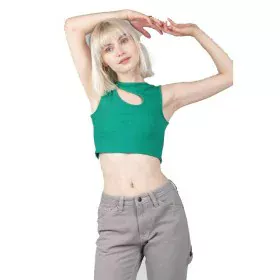 Camisola de Manga Curta Mulher 24COLOURS Verde de 24COLOURS, Mulher - Ref: S64109040, Preço: 15,62 €, Desconto: %