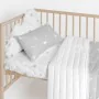 Cot protector HappyFriday Basic Kids Little star Grey 60 x 40 cm by HappyFriday, Bed accessories - Ref: D1611700, Price: 13,8...