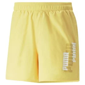 Short de Sport pour Homme Puma Ess+ Logo Power Jaune de Puma, Homme - Réf : S64109329, Prix : 25,03 €, Remise : %