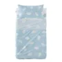 Conjunto de Lençóis HappyFriday Basic Kids Clouds Azul 2 Peças de HappyFriday, Roupa de cama para berços - Ref: D1611736, Pre...