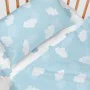 Jeu de draps HappyFriday Basic Kids Clouds Bleu 2 Pièces de HappyFriday, Linge de lit pour berceaux - Réf : D1611736, Prix : ...