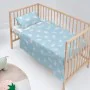 Conjunto de Lençóis HappyFriday Basic Kids Clouds Azul 2 Peças de HappyFriday, Roupa de cama para berços - Ref: D1611736, Pre...