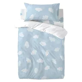 Duvet cover set HappyFriday Basic Kids Blue Baby Crib 2 Pieces by HappyFriday, Quilts and quilt covers - Ref: D1611748, Price...