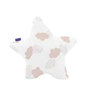 Cushion HappyFriday Basic Pink Star Clouds 50 x 50 cm by HappyFriday, Back & Body Pillows - Ref: D1611754, Price: 10,73 €, Di...