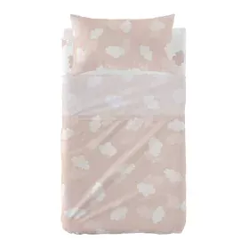 Bedding set HappyFriday Basic Kids Clouds Pink Baby Crib 2 Pieces by HappyFriday, Bed linen for cots - Ref: D1611761, Price: ...