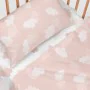 Set di Lenzuola HappyFriday Basic Kids Clouds Rosa Culla Neonato 2 Pezzi di HappyFriday, Biancheria da letto per culle - Rif:...