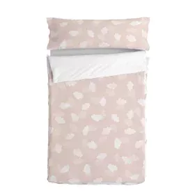 Capa de Edredão com Enchimento HappyFriday Basic Clouds Cor de Rosa 105 x 200 cm de HappyFriday, Sacos-cama - Ref: D1611776, ...