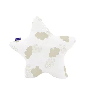 Coussin HappyFriday Basic Beige Étoile Nuages 50 x 50 cm de HappyFriday, Cale-bébés - Réf : D1611780, Prix : 10,51 €, Remise : %