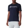 Camiseta de Manga Corta Hombre Champion Crewneck Azul de Champion, Hombre - Ref: S64109819, Precio: 21,51 €, Descuento: %