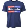 Camiseta de Manga Corta Hombre Champion Crewneck Azul de Champion, Hombre - Ref: S64109831, Precio: 19,02 €, Descuento: %