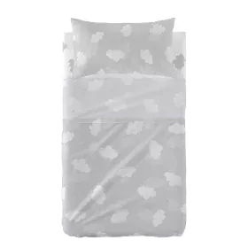 Bedding set HappyFriday Basic Kids Clouds Grey Baby Crib 2 Pieces by HappyFriday, Bed linen for cots - Ref: D1611817, Price: ...