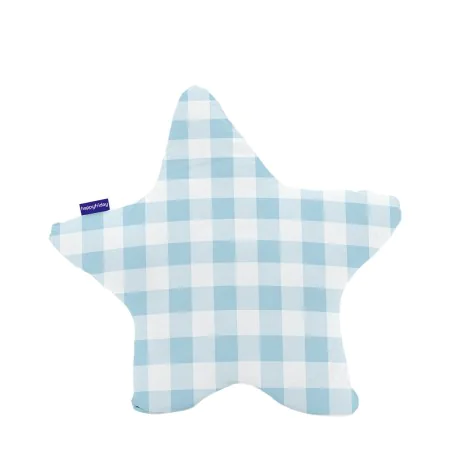 Cuscino HappyFriday Basic Azzurro Stella Vichy 50 x 50 cm di HappyFriday, Cuscini di sostegno per neonati - Rif: D1611836, Pr...