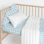 Protetor de berço HappyFriday Basic Kids Vichy Azul 60 x 40 cm de HappyFriday, Acessórios de cama - Ref: D1611838, Preço: 13,...