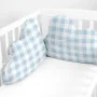 Paracolpi per culla HappyFriday Basic Kids Vichy Azzurro 60 x 40 cm di HappyFriday, Accessori per letti - Rif: D1611838, Prez...