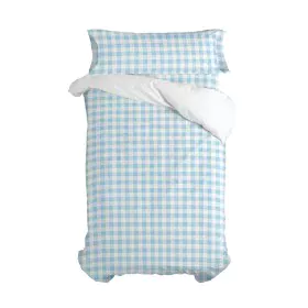 Parure de couette HappyFriday Basic Kids Bleu Lit 1 persone Vichy 2 Pièces de HappyFriday, Couettes et housses de couette - R...